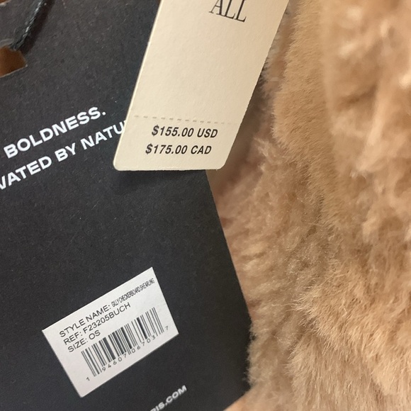 Anthropologie Apparis Gili Checkered faux fur hat new with tags